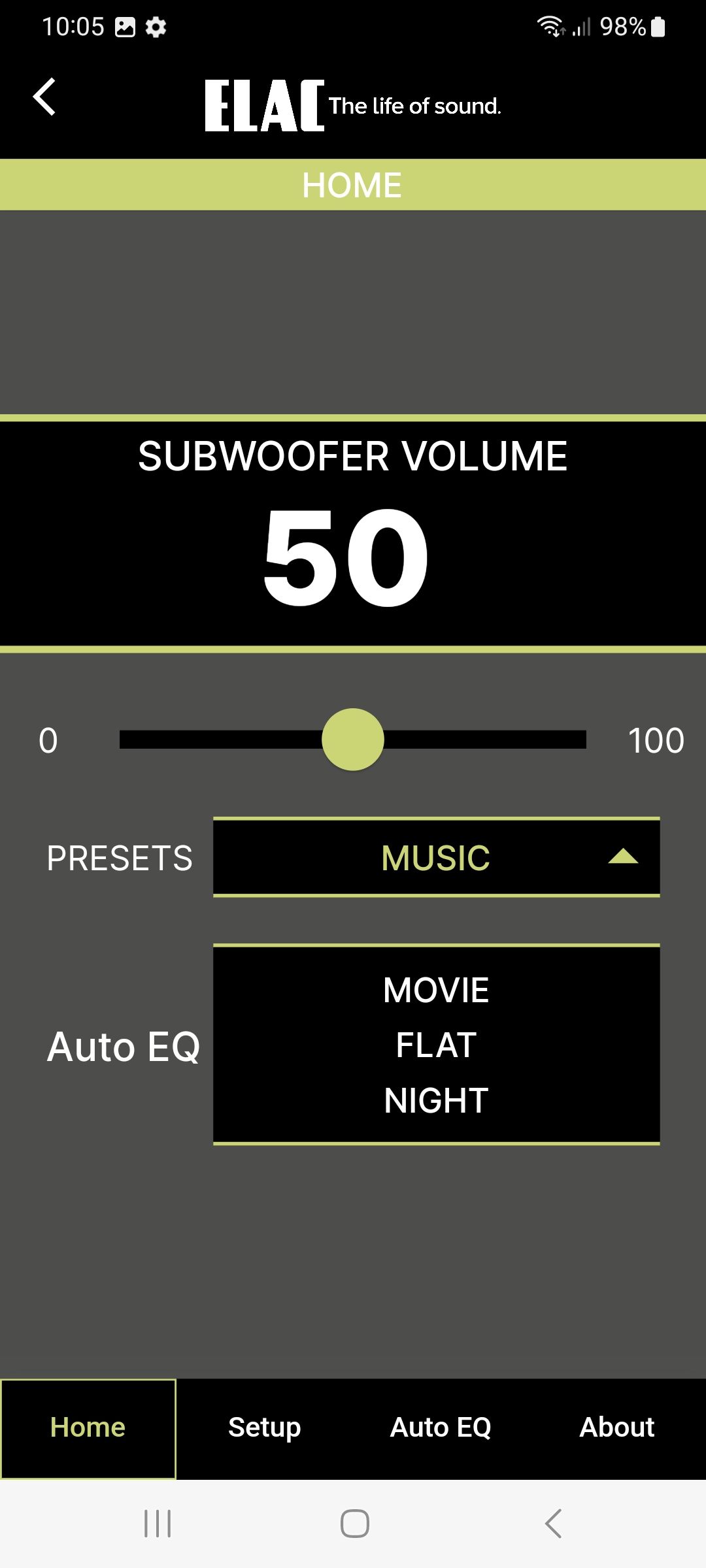 Voreinstellungen des DS 1200