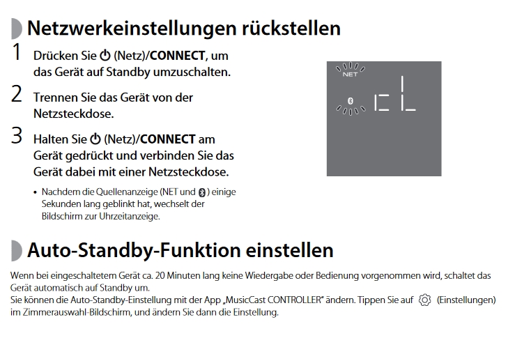 Yamaha ISX18D mit Musiccast Netzwerk resetten Anleitung © Yamaha Music Europe GmbH Yamaha ISX18D mit Musiccast Netzwerk resetten Anleitung © Yamaha Music Europe GmbH